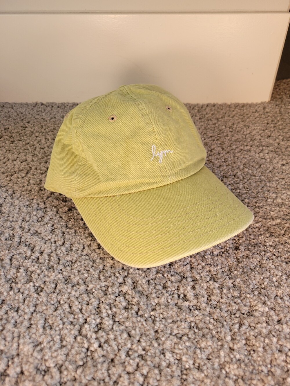 Love Your Melon Light Citron Yellow Cap LYM Low Profile Made In USA